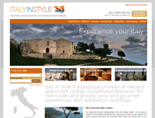 Tablet Screenshot of italyinstyletravel.com